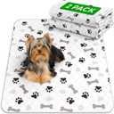 GREEN LIFESTYLE Washable Underpads Pack of 2 - 34x36 and Pack of 2 - 41x41 Bundle - Large Pee Pads for Dogs, Machine Washable Reusable Puppy Pads, Waterproof Pet Training Pad, Dog Pee Pad