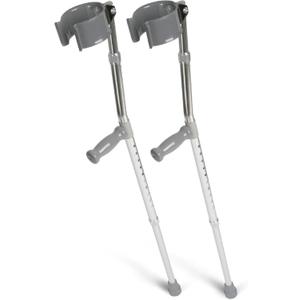 Medline Aluminum Forearm Crutches, Youth, Pack of 2