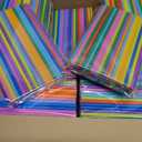 Eaasty 3000 Pcs Colorful Disposable Drinking Plastic Straws Bulk, 0.24'' Diameter and 7.87" Long Plastic Long Disposable Drinking Straws (Multicolor)