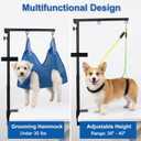 Dog Grooming Arm for Table, 26" - 40" Adjustable Height, Includes Clamp, Hammock, No-Sit Nooses, Home/Salon Use Foldable Pet Grooming Kit for Small and Medium Pets for Nail Trimming & Drying