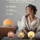 ecozy Sunrise Alarm Clock, White Noise Sound Machine, Alarm Clock for Bedrooms, 26 Soothing Sounds, 17 Night Lights, Bluetooth Speaker, Sunrise Wake-Up Light for Heavy Sleepers, Adults, Kids, Small