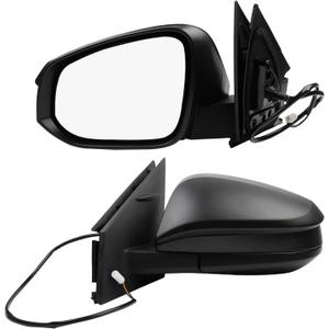 Dasbecan Left Driver Side Door Mirror Assembly Compatible with Toyota RAV4 2013 2014 2015 Power Glass Manual Folding Non-Heated Textured Black Replaces TO1320309 879400R080 (3 Pins)