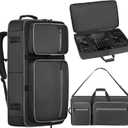 DJ Controller Case Compatible with DDJ FLX4/400/REV1, Numark Mixtrack Platinum FX/Pro FX/Pro3, Hercules Inpulse 500, DJ Backpack Padded Gig-bag with Multi-pocket Adjustable Shoulder Strap