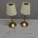 Grinsvalley 2 Pack Rechargeable Cordless Table Lamps 11.8 Inch Touch Battery Operated Gold Desk Lamps with 3 Color Dimmable for Bar Bedroom Living Room Dining