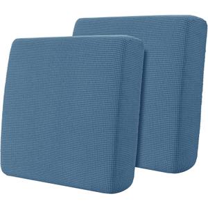 Hokway Stretch Couch Cushion Slipcovers Reversible Cushion Replacement Slipcovers Sofa Cushion Covers(Denim Blue, 2)