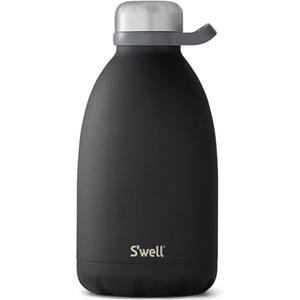 S'well Stainless Steel Roamer Bottle, 64oz, Onyx, Triple Layered Vacuum Insulated Containers Keeps Drinks Cold for 72 Hours and Hot for 24, BPA Free (60.9 Ounces)