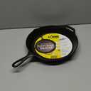 Lodge Seasoned Cast Iron Skillet - PFAS-Free, Non-Toxic Cookware - Use with an Oven, Stove, Grill, or Campfire - Naturally Non-Stick & Oven Safe - 12 Inches