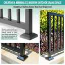 1Pcs 2" (Actual 4.5"x4.5") Aluminium Post Base Cover, for Stairs, Handrails, Porches, Deck Railing Base Bracket Cover (Black)