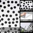 17.3x480 Black and White Polka-Dot Wallpaper Self-Adhesive Contact Paper Moire Dot Peel and Stick Decorative Wallpaper Spots Contact Paper for Walls Bedroom Living Room Nurseryls