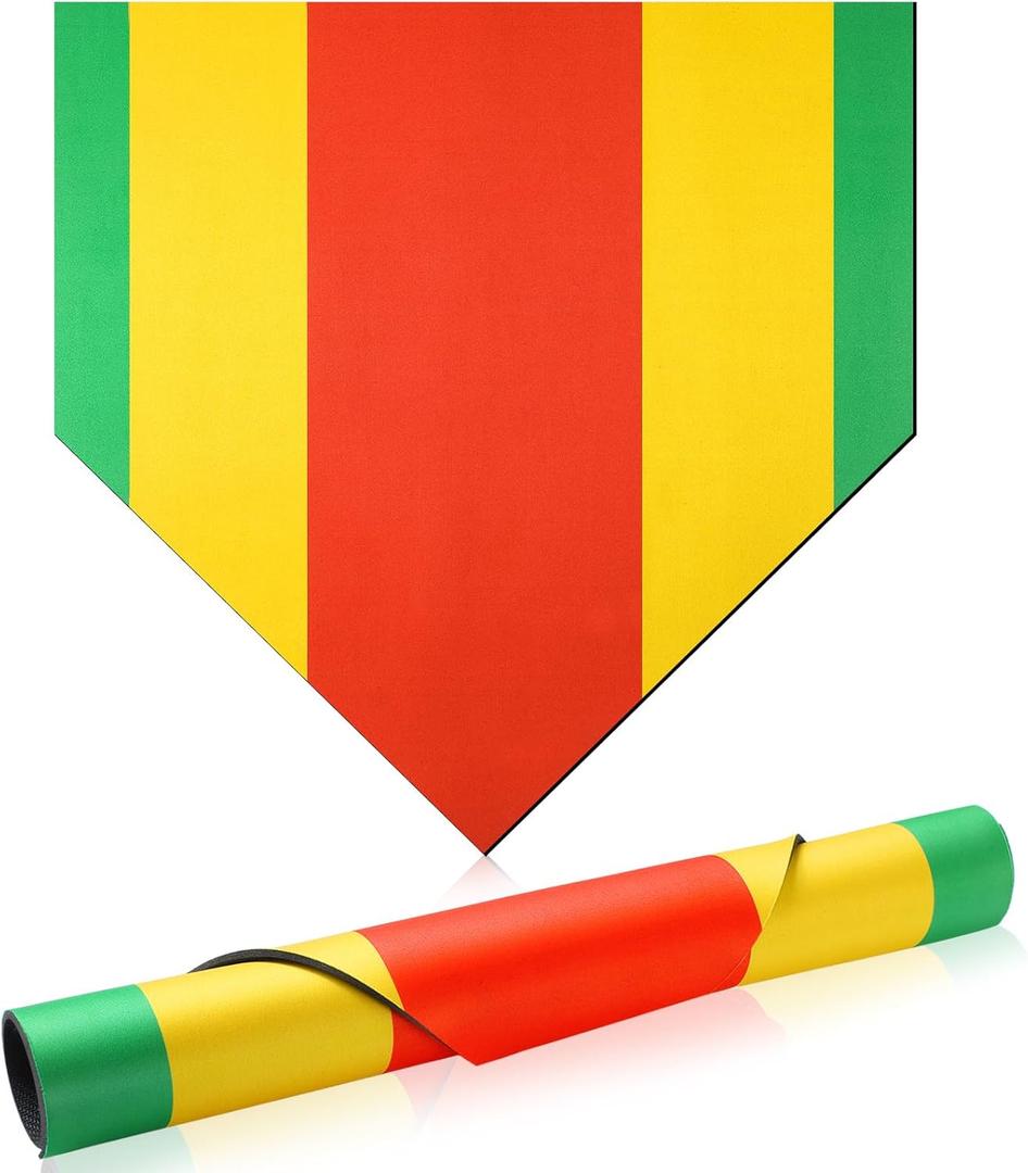 Baseball Training Home Plate 17 Inch Colored Pitching Plate Softball Baseball Bases Tools for Pitching and Hitting Practice (Green Yellow Orange)