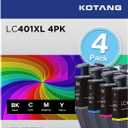 LC401XL Ink Cartridge Replacement for Brother LC401XL Ink Work with MFC-J1170DW J1010DW J1012DW Printer (Black, Cyan, Magenta, Yellow, 4 Pack)