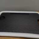 Laptop Bed Desk, Foldable Lap Desk, Portable Lap Table, Laptop Stand with Cup Holder & Tablet Slot & Lifting Handle for Working Writing Drawing & Eating - Black