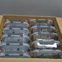 KOMUEE 10 Packs 30oz Glass Meal Prep Containers 2 Compartments,Glass Food Storage Containers with Lids,Airtight Lunch Bento Boxes,Microwave,Oven,Freezer and Dishwasher Safe (Gray)