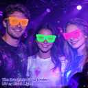 Mega-L 12 Pcs Glow in The Dark Glasses, Glow in The Dark Party Supplies, Neon Fluorescent Blacklight Eyeglasses Party Favors, Glow Photo Booth Props Eyewear Accessories for Women, Men, Adult Halloween