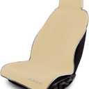 Car Seat Protector Cover Neoprene Premium Durable Quality Waterproof Universal Fit Without Brackets Non-Slip Water Resistant (Beige)