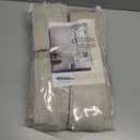 Pinch Pleated Linen Curtains 96 Inches Long 2 Panels for Living Room Bedroom Light Filtering Curtain Memory Shape Trained Pinch Pleat Thick Linen Drapes Back Tab with Hooks Clip Rings Taupe