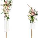 Bazen Balloon Arch Kit, Balloon Arch Stand Set of 2 with Metal Square Base Balloon Arch Frame Floral Half Arch Balloon Garland Stand for Ceremony Wedding Bridal Baby Shower Birthday Anniversary