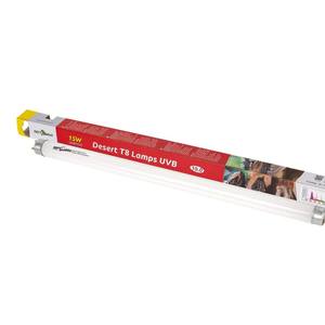 REPTI ZOO T8 Terrarium Reptile Fluorescent UVB T8 18 Inches 15W Compact Reptile Bulb Tropical Terrarium Lamp Tube
