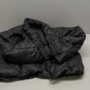 Women's Hooded Long Puffer Coat Winter Warm Full Zip Lightweight Quilted Jacket with Pockets (Medium, Black)