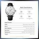 eYotto Men's Stylish Business Watch, Multifunction Quartz Movement Chronograph Roman Numerals Analog Calendar Date Waterproof Leather Band Wristwatch, Formal Casual Dress Gift Watch for Men