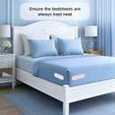 Bed Sheet Holders for Corners, Lock Sheet Holders, 4Pcs Fitted Sheet Holders Keep Sheets Firm & Tight, Durable Heavy Duty Bed Sheet Clips, Sheet Locks, Fit All Mattress Easy Install - White