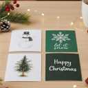FGFK Neutral Beige Christmas Wall Art Prints Set of 4, Modern Holiday Winter Snowflake Cute Gingerbread Merry Christmas Posters Pictures Wall Decor for Home Bedroom Living Room, 8x10 Unframed