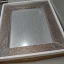 YOSHOOT Rustic Wooden Framed Wall Mirror, Natural Wood Bathroom Vanity Mirror for Farmhouse Decor, Vertical or Horizontal Hanging, 32" x 24", Brown