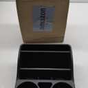 Small Center Console for Cars, Trucks, Minivans, SUVs, Vehicle Organizer, Cup Holders, Recycled Plastic, Made in USA (Black)