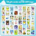 48-Pack Slow Squishy Toys Soft Stress Relief Fidgets Toys for Kids 4-12, with 48 Encouragement & Gratitude Cards, Birthday Party Favors Goodie Bags Stuffers Classroom Prizes (Animal, 48)
