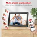 Digital Picture Frame, Frameo 10.1 Inch WiFi Electronic Photo Frame, 1280x800 HD IPS Touch Screen, Auto-Rotate, Wall Mountable, Easy Setup to Share Moments Instantly via Frameo App, Gifts for Mom (Black)