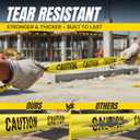 Caution Tape 2 Pack 3 inch x 1000 feet, Bright Yellow w/Bold Black Text, 3" Wide for Maximum Readability Strongest & Thickest Tape for Danger/Hazardous Areas