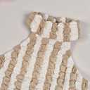 Womens Casual Sexy Halter Sleeveless Sundresses Bubble Textured Backless Prom Cocktail Maxi Dresses (Large, Brown)