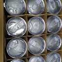 12 Pack Insulated Coffee Tumbler Stainless Steel Double Wall Vacuum Travel Tumbler Cup with Lid and Straw for DIY Gift, Silver 20oz