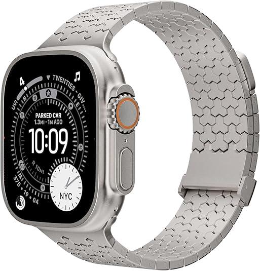 Y-Letter Magnetic Bands for Apple Watch Band 49mm 46mm 45mm 44mm 42mm, Stainless Steel Adjustable Metal Strap for Apple Watch Ultra 3 2 1 & iWatch Series 11/10/9/8/7/6/5/4/3/2/1/SE