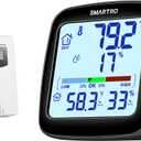 SMARTRO SC92 Professional Indoor Outdoor Thermometer Wireless Digital Hygrometer Room Humidity Gauge Temperature and Humidity Meter Pro Accuracy Calibration
