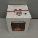 BOHOFAM Essential Oil Diffuser 360ML, Volcano and Flame Diffuser/Humidifier 2 Mode, Diffusers for Home with 7 Colorful Light, Included 4 Hotel Collection Diffuser Oil for Bedroom (White Translucent)