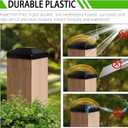 TonGass (24-Pack, Black) 4"x6" (3 5/8x5 5/8") Wood Fence Post Caps - Wooden Fence Cover Deck Post Cap, Durable Plastic Water-Proof and UV-Proof, Protect Wooden Poles from Cracking and Rotting