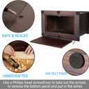 Cremation Memorial Urns for Human Ashes Adult Male Female, Wooden Urns Box and Casket for Ashes Men Women Child, Large Burial Funeral Urns for Ashes, Holds Up to 270 LBS
