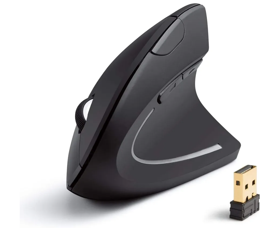 Tecknet 2.4G USB Wireless Vertical Mouse,Ergonomic Optical Mouse,1600 DPI, 6 Buttons for Laptop, PC,Desktop, MacBook (Right Hand)