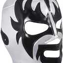 Del Mex Lucha Libre Adult Luchador Mexican Wrestling Mask Costume (Kiss (Silver/Black))