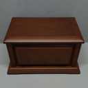 Handcrafted Solid Cherry Wood Funeral Cremation Urn Box for Human Ashes Memorial Urn for Loved One up to 240lbs (Large)