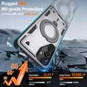 Gritup for Samsung Galaxy-S24-FE Case:Compatible with MagSafe & [HD Screen Protector2],Metal Rotated Kickstand,Military Grade Drop Proof Anti-Fingerprint Protective Case for Samsung S24 FE,Gray