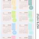 2026 Planner Stickers Monthly Calendar Tabs - 2 Sheets Color-Coded Easy Peel and Stick Adhesive Index Labels for Journals Notebooks and DIY Planning (Multi 1)