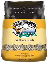 Nature's Song Sunflower Hearts Bird Food 2 Packs 4Lbs Each, BBD 9/13/25