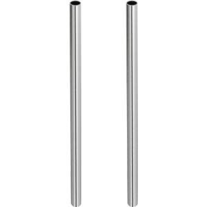 GeilSpace 1/2" 304 Stainless Steel Pipe, 24 inch Length, Heavy Duty Round Metal Weldable Tube, DIY Industrial Metal Tubing (1/2" x 24", 2 PCS)