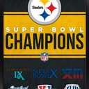 NFL Pittsburgh Steelers - Champions 23 Wall Poster, 34L" x 22.4W", Black Framed Version