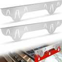 2 Pack Stove Gap Covers, 316 Stainless Steel, Length 23.5"-47" by puxyblue,Oven Gap Filler Between Stovetop and Counter, Microwave and Range Trim Kit, Heat Resistant Silver