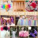 2 x Pink Tulle Fabric Roll 6 Inch by 100 Yards (300 feet) Sheer Netting Spool for Tutu Skirt Gift Wrapping Wedding Valentine's Day Baby Shower Party Decorations DIY Crafts