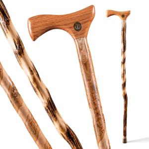 Brazos Wooden Walking Canes for Men and Women, Stable Walking Sticks for Seniors, Made in The USA, 34 Inch