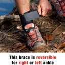 ACE Deluxe Ankle Stabilizer, Adjustable, Black, 1/Pack